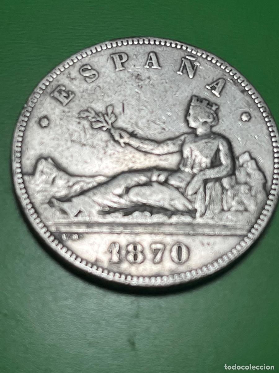 Monedas de Espa&ntilde;a: ESPA&Ntilde;A 5 pesetas de plata 1870.