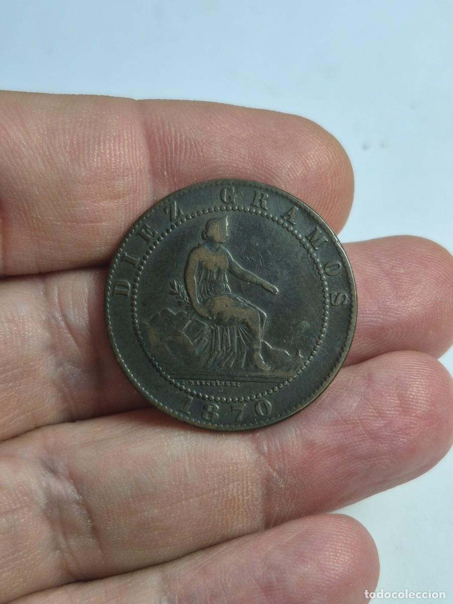 Monedas de Espa&ntilde;a: NT/ GOBIERNO PROVISIONAL 10 CENTIMOS 1870 (E936) - Foto 1