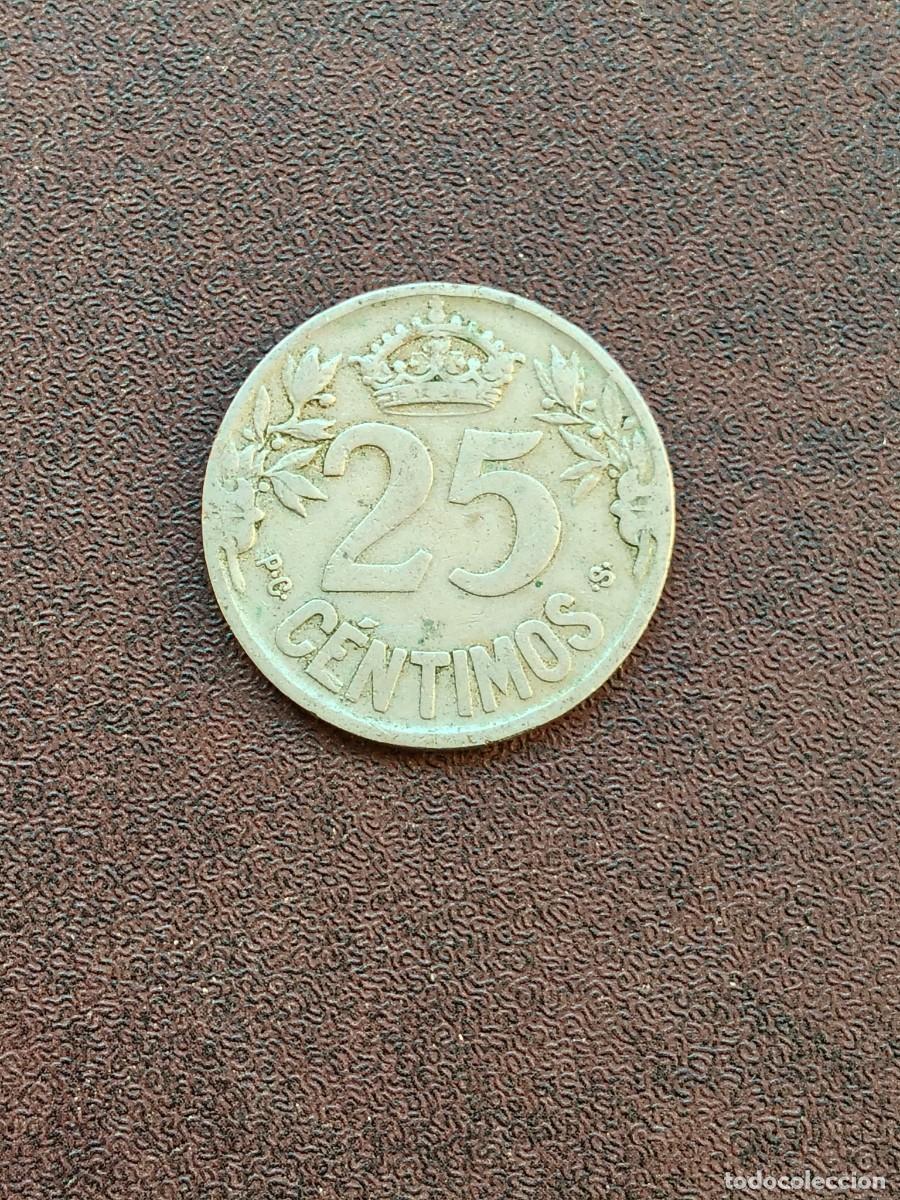 Moedas de Espanha: MONEDA DE 25 CENTIMOS DE ALFONSO XIII DEL A&Ntilde;O 1925.NIQUEL.EN BUEN ESTADO!