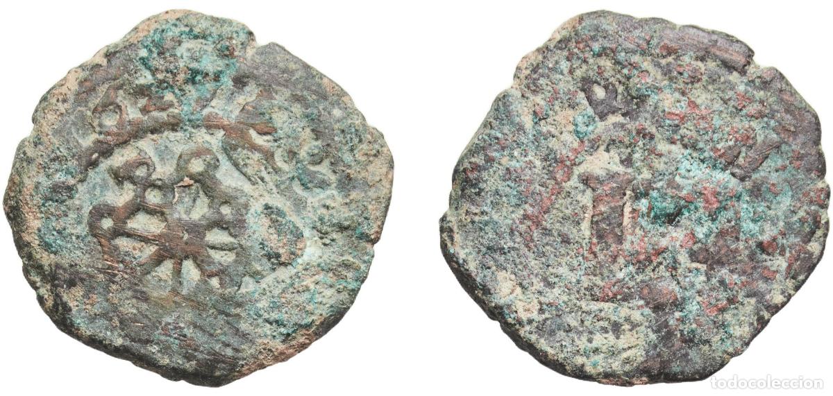 Monedas de Espa&ntilde;a: Spain Kingdom of Navarre Spanish states 1627 4 Cornados - Felipe IV Copper Pamplona Mint 3.69g VF C