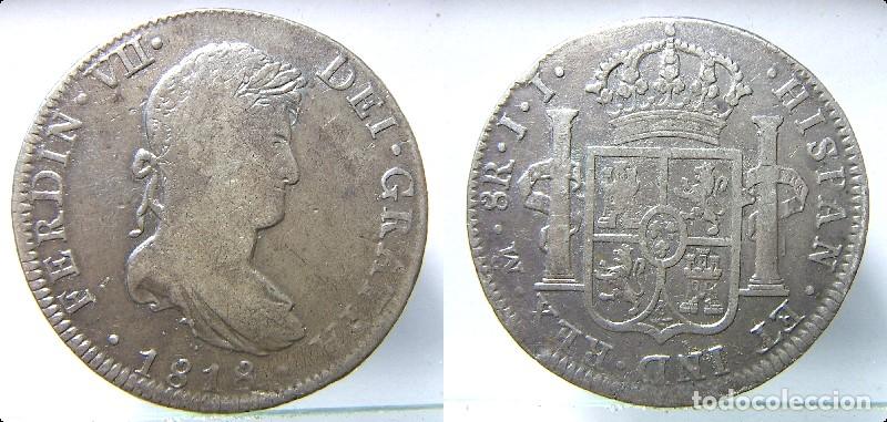 Monedas de Espa&ntilde;a: Moneda de Fernando VII 8 Reales 1818 Mejico, plata