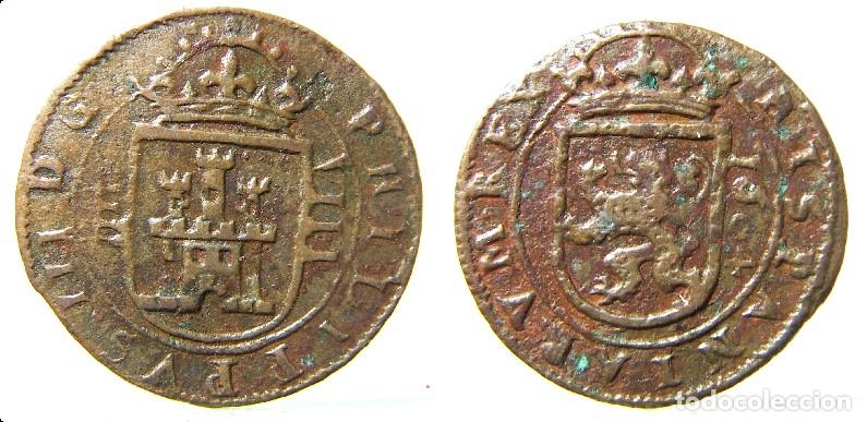 Monedas de Espa&ntilde;a: Moneda de Felipe III 8 Maravedis 1604 Ingenio Segovia