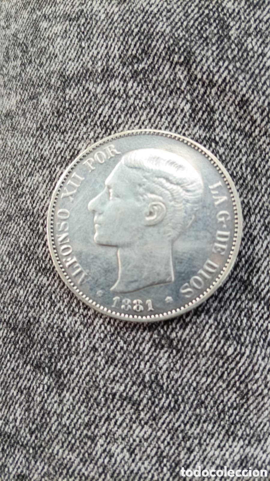 Monedas de Espa&ntilde;a: MONEDA 5 pesetas 1881