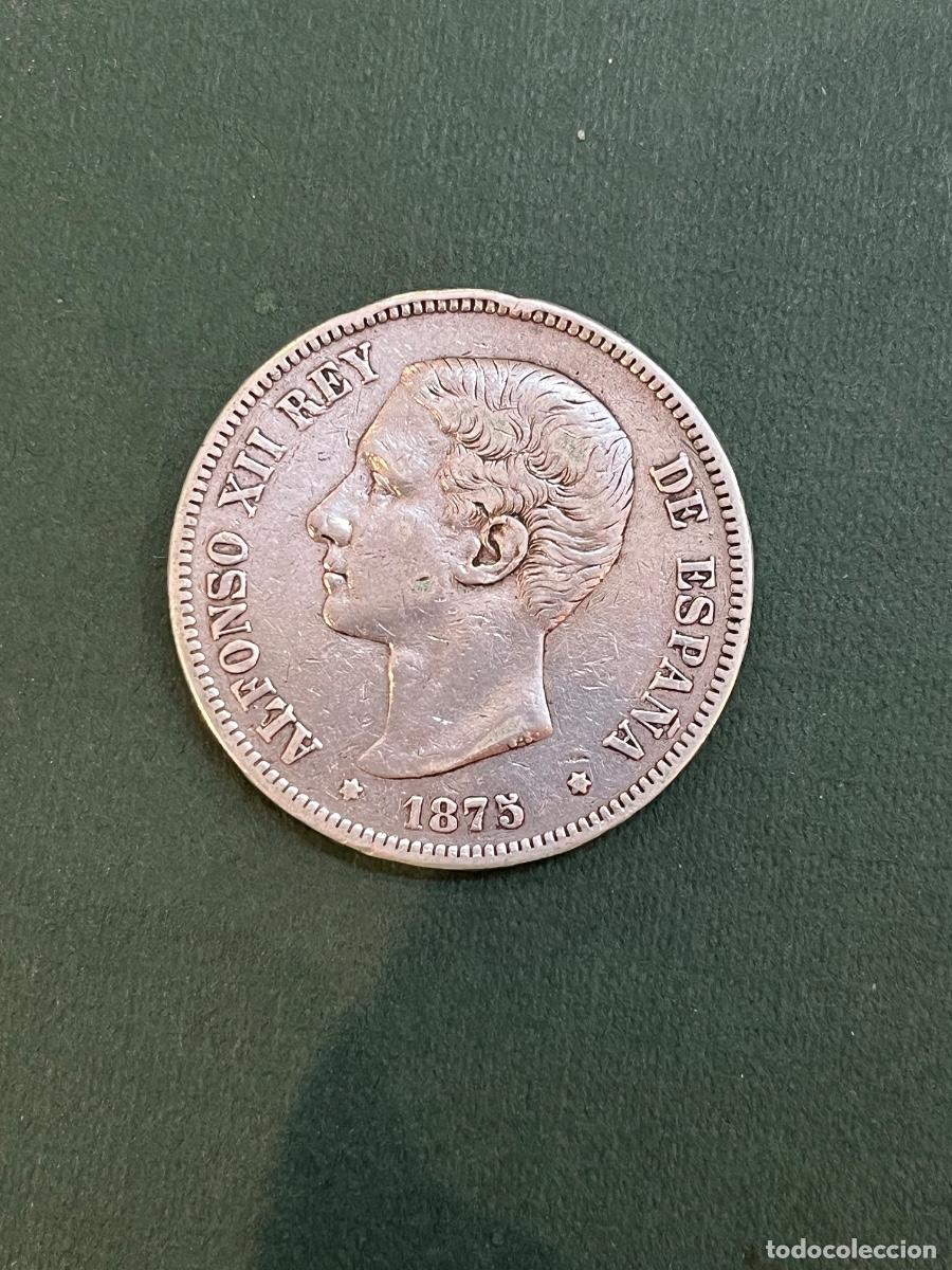 Monedas de Espa&ntilde;a: Espa&ntilde;a. 5 pesetas de plata. 1875. Alfonso XII.