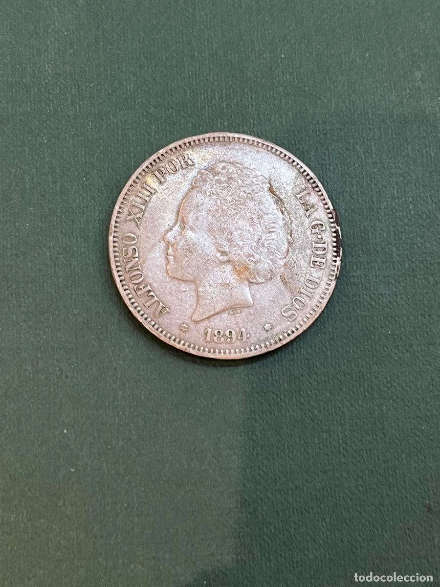 Monedas de Espa&ntilde;a: Espa&ntilde;a. 5 pesetas de plata. 1894. Alfonso XIII.