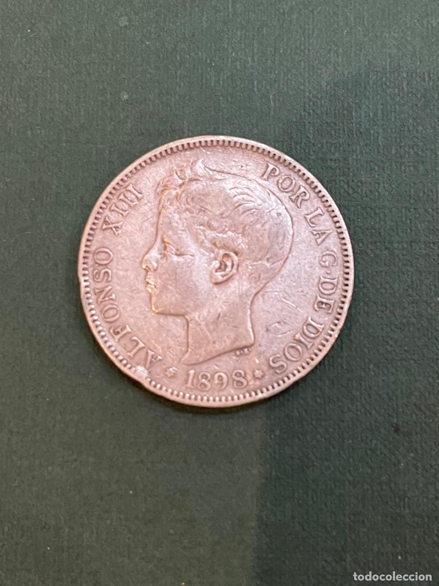 Monedas de Espa&ntilde;a: Espa&ntilde;a. 5 pesetas de plata. 1898. Alfonso XIII.