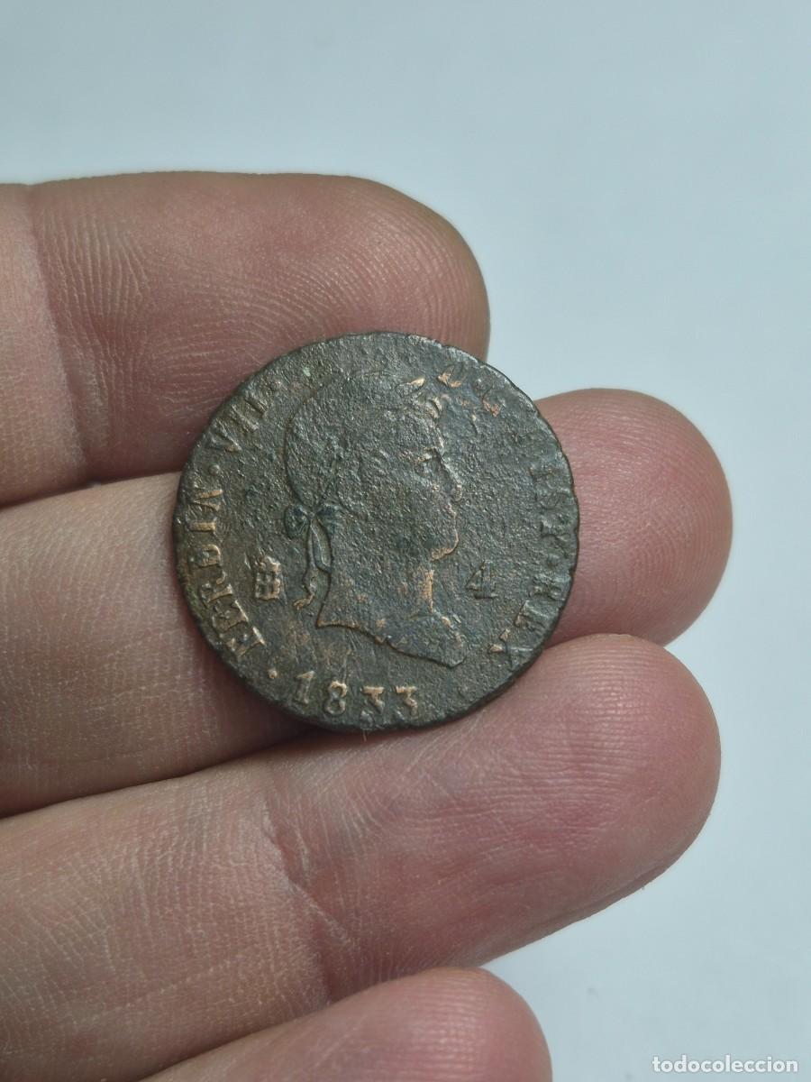 Monedas de Espa&ntilde;a: NT/ FERNANDO VII 4 MARAVEDIES 1833 SEGOVIA (E1324)