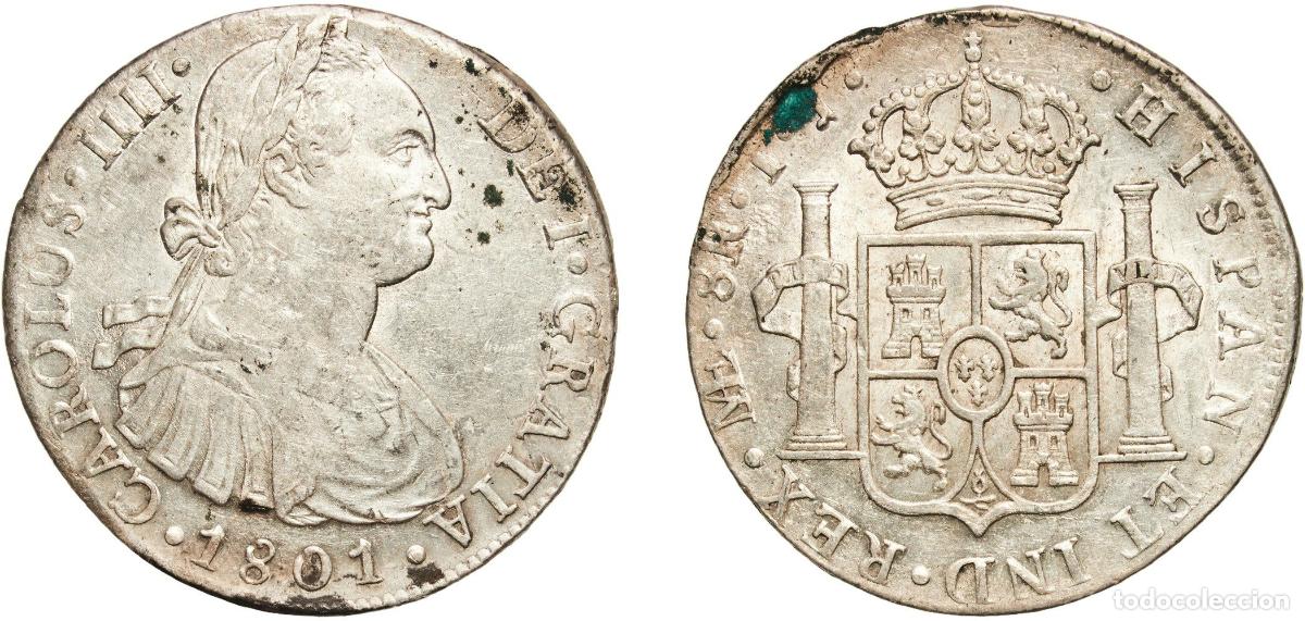 Monedas de Espa&ntilde;a: Peru Spanish colony 1801 LIMAE IJ 8 Reales - Carlos IV (Colonial Milled Coinage) Silver (.896) (422