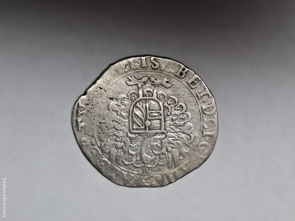 Coins of Spain: 1 ESCALIN de PLATA de 1621 AMBERES jav.232 en BC+, raro de encontrar, muy escaso