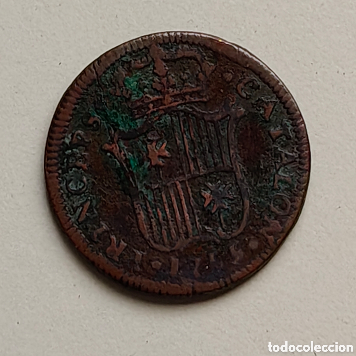 Monedas de Espa&ntilde;a: 1 ARDIT de 1755 de BARCELONA Catalu&ntilde;a 18 mm Cobre Fernando VI