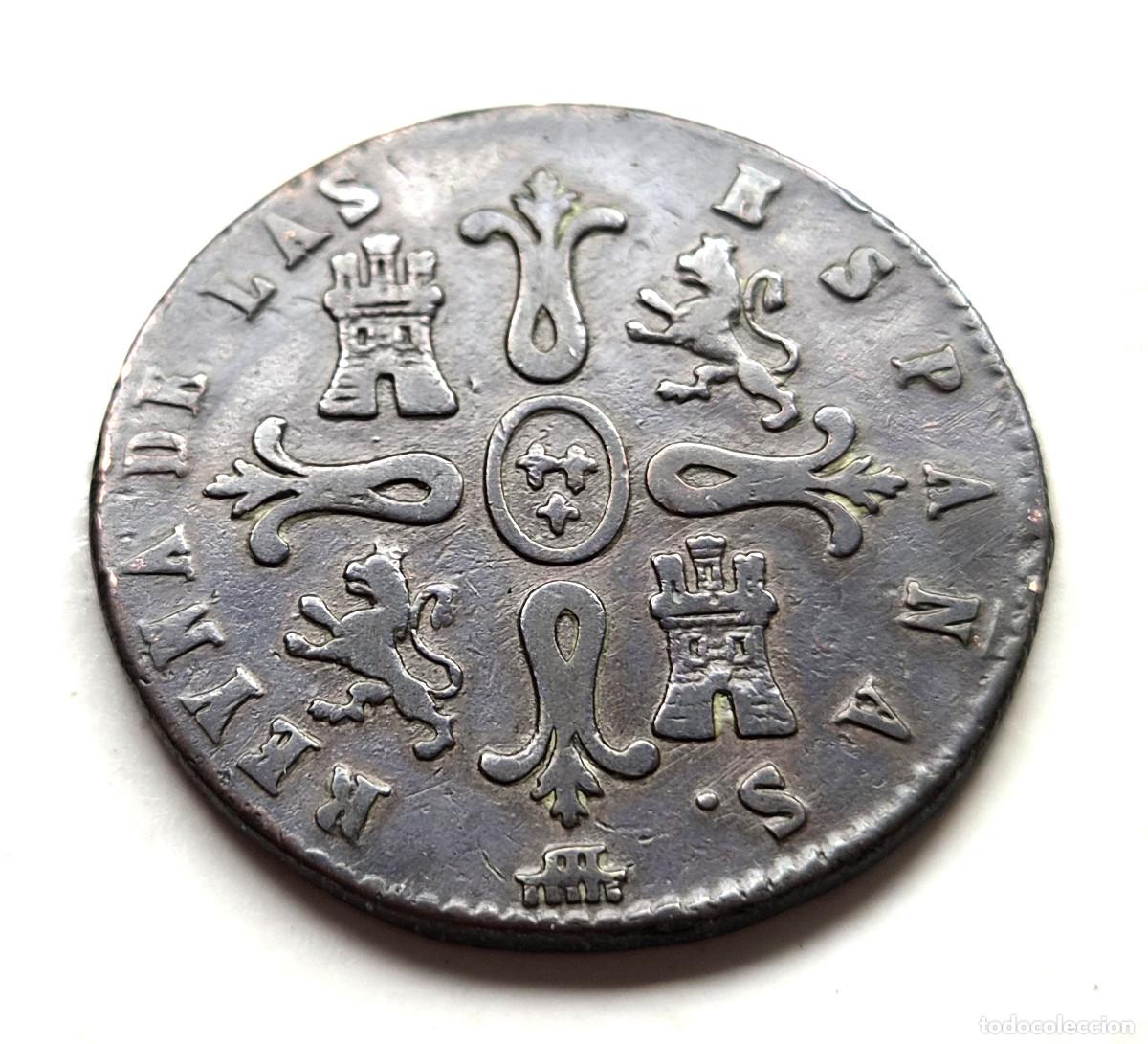 Monedas de Espa&ntilde;a: ISABEL 2&ordf; SEGOVIA 8 MARAVEDIS 1843 - Foto 2