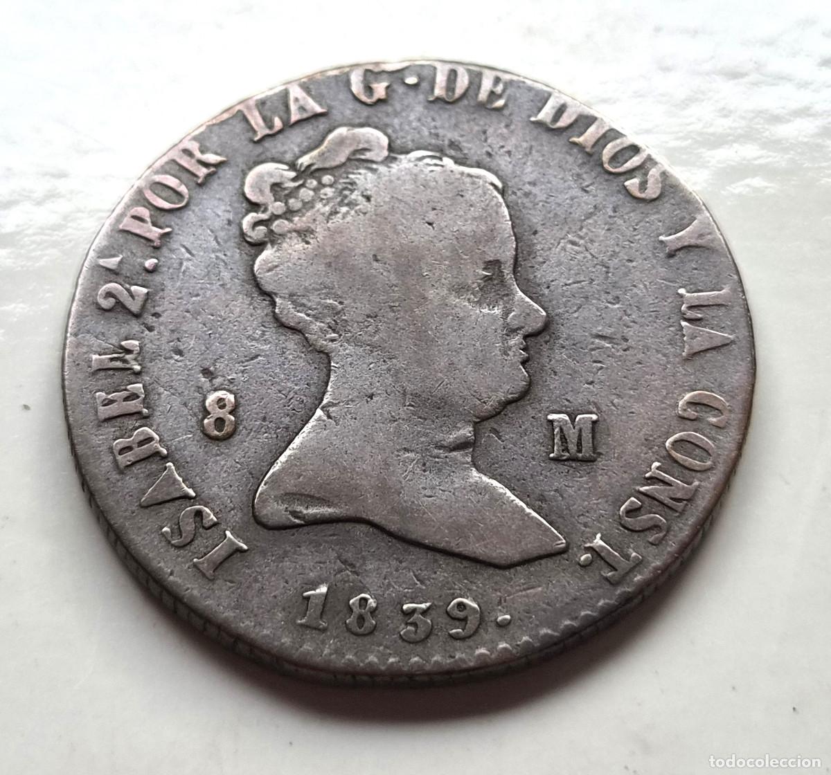 Monedas de Espa&ntilde;a: ISABEL 2&ordf; JUBIA 8 MARAVEDIS 1839 - Foto 1