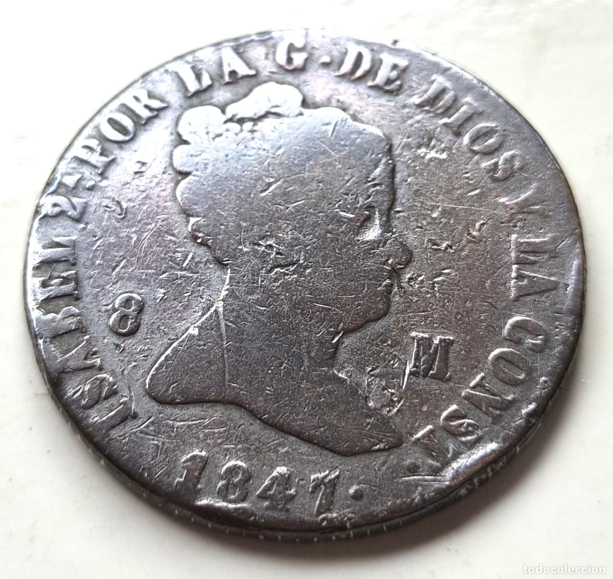 Monedas de Espa&ntilde;a: ISABEL 2&ordf; JUBIA 8 MARAVEDIS 1847 - Foto 1