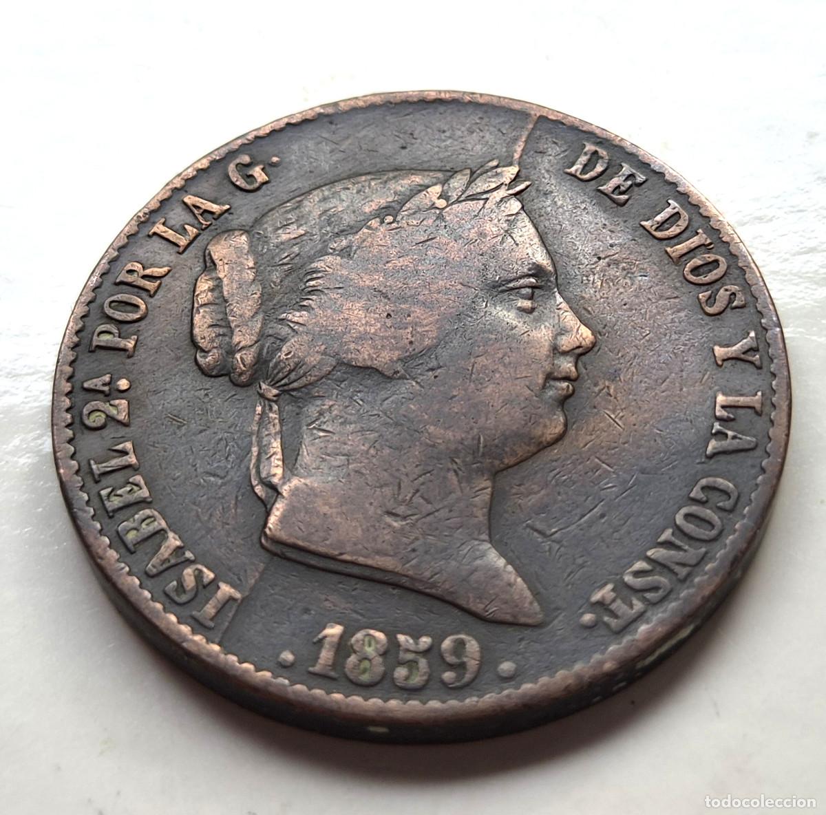 Monedas de Espa&ntilde;a: ISABEL 2&ordf; SEGOVIA. 25 CENTIMOS DE REAL 1859