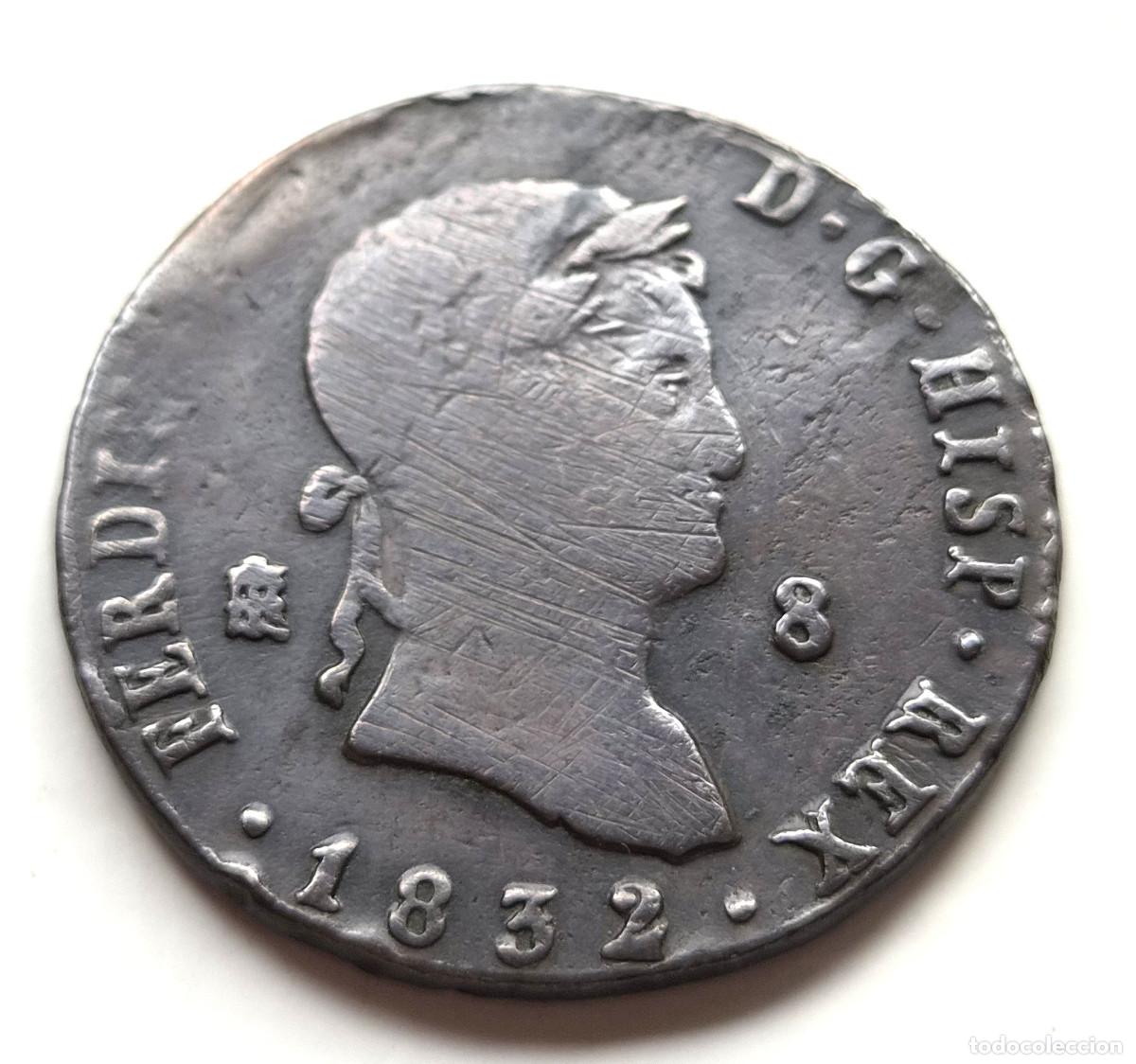 Monedas de Espa&ntilde;a: FERNANDO VII SEGOVIA 8 MARAVEDIS 1832