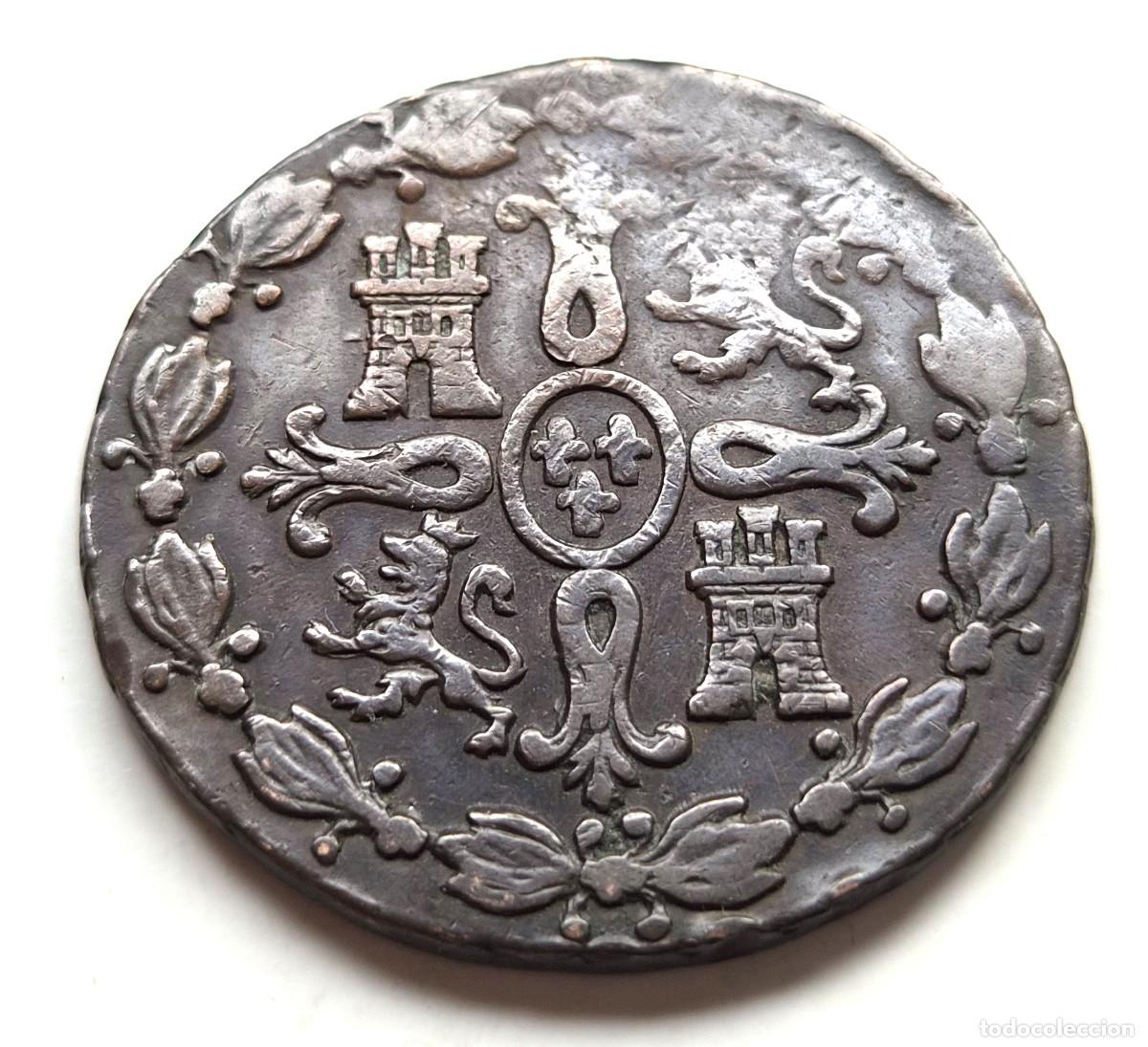 Monedas de Espa&ntilde;a: FERNANDO VII SEGOVIA 8 MARAVEDIS 1832 - Foto 2