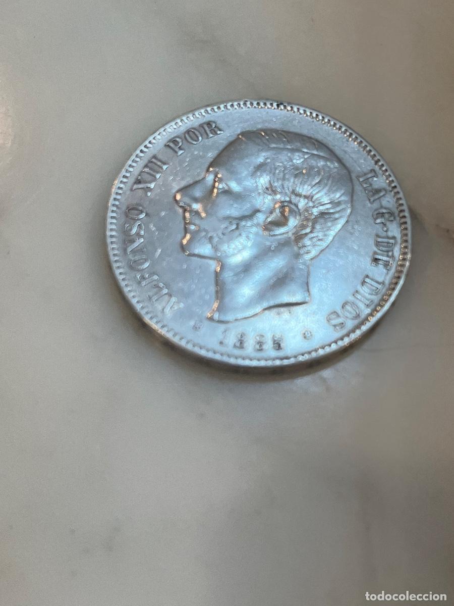 Monedas de Espa&ntilde;a: Espa&ntilde;a 5 pesetas de plata. 1885. Alfonso XII.