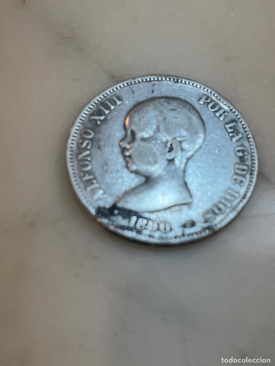 Monedas de Espa&ntilde;a: Espa&ntilde;a 5 pesetas de plata. 1890. Alfonso XIII.