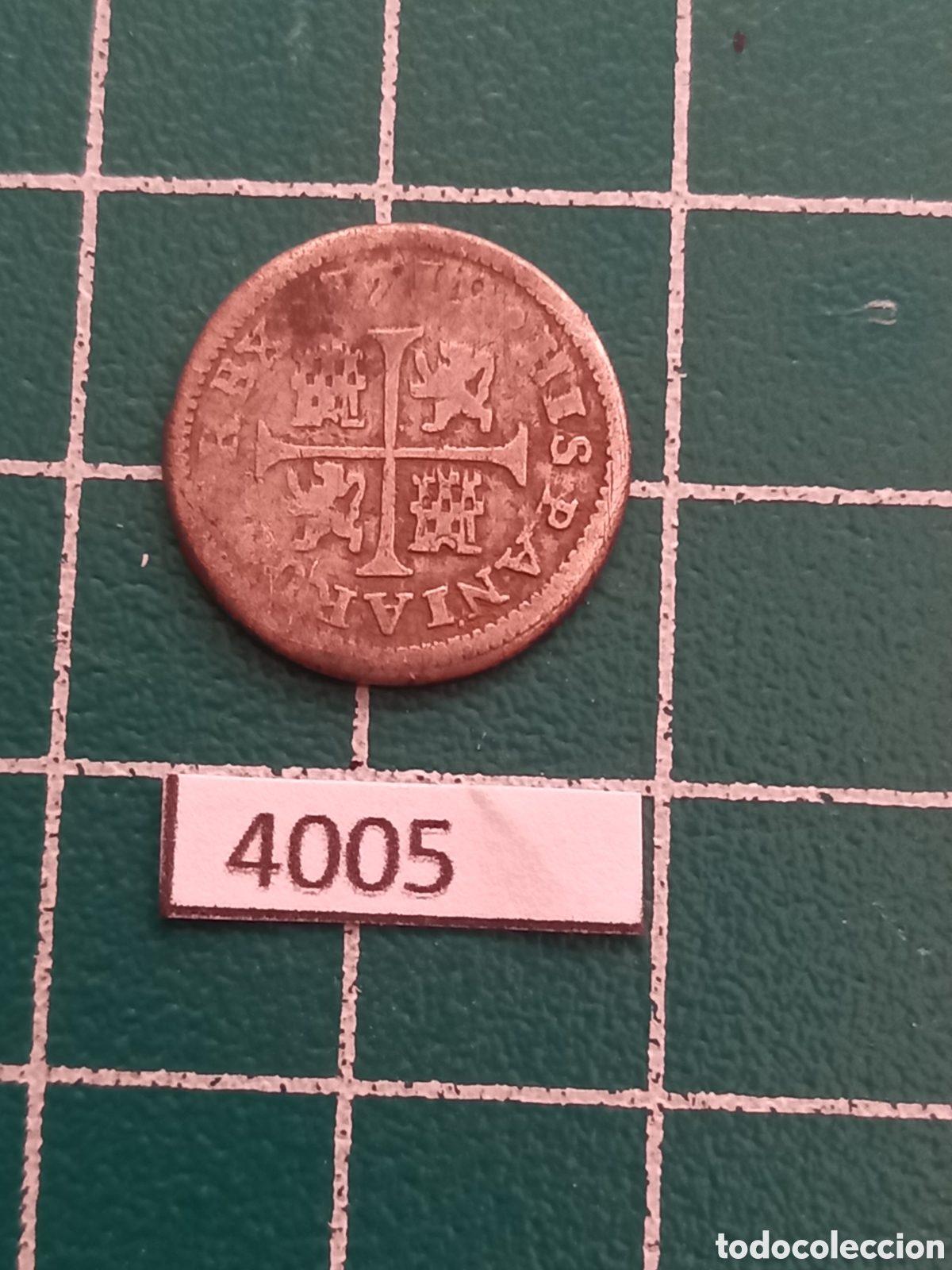 Monedas de Espa&ntilde;a: Espa&ntilde;a medio real 1719 ceca Cuenca - Foto 1