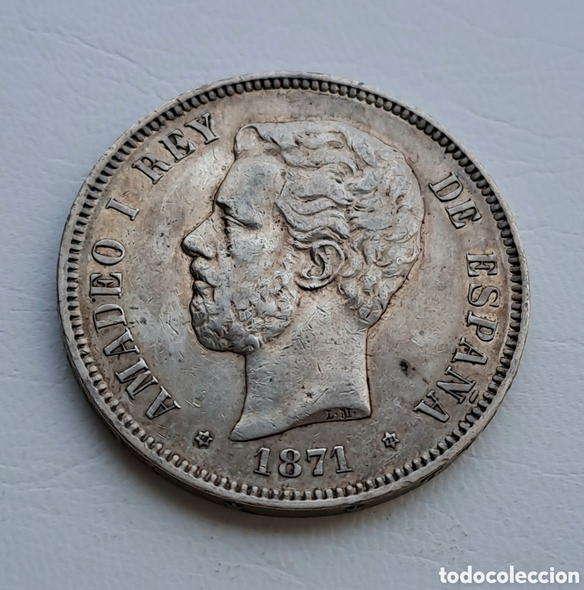Monedas de Espa&ntilde;a: Espa&ntilde;a 5 pesetas 1871 Amadeo I