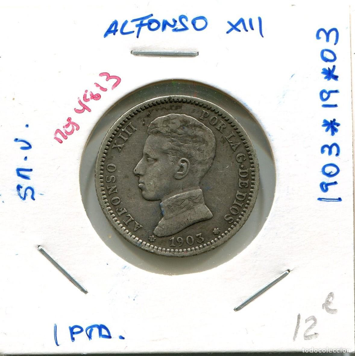 Monedas de Espa&ntilde;a: UNA PESETA ALFONSO XIII A&Ntilde;O 1903 *19*03 SM.V ( MES4813 )