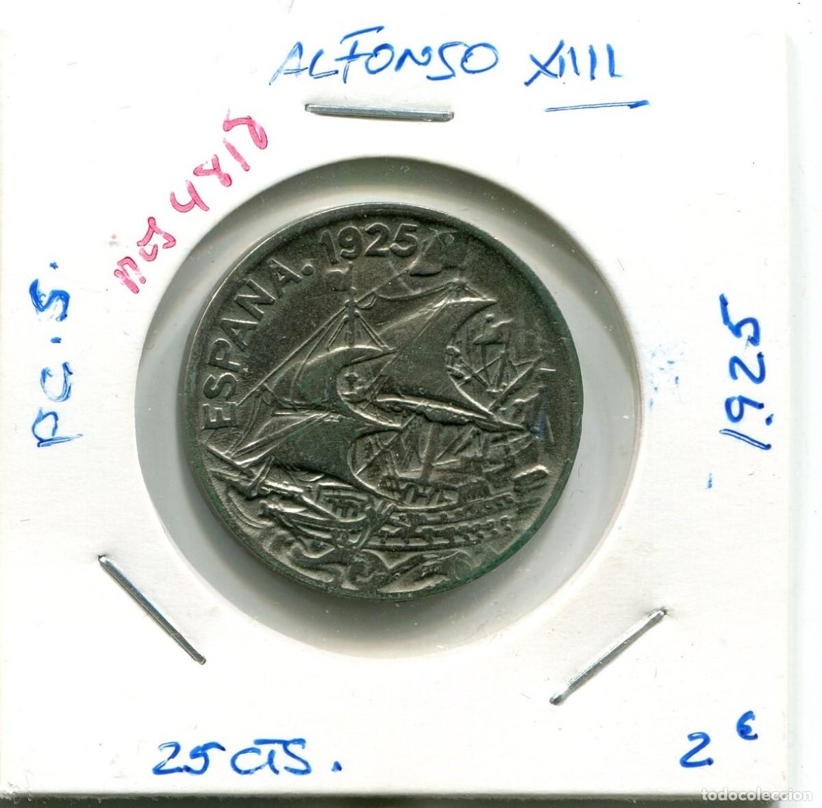 Monedas de Espa&ntilde;a: 25 CENTIMOS ALFONSO XIII A&Ntilde;O 1925 PC.S ( MES4818 )