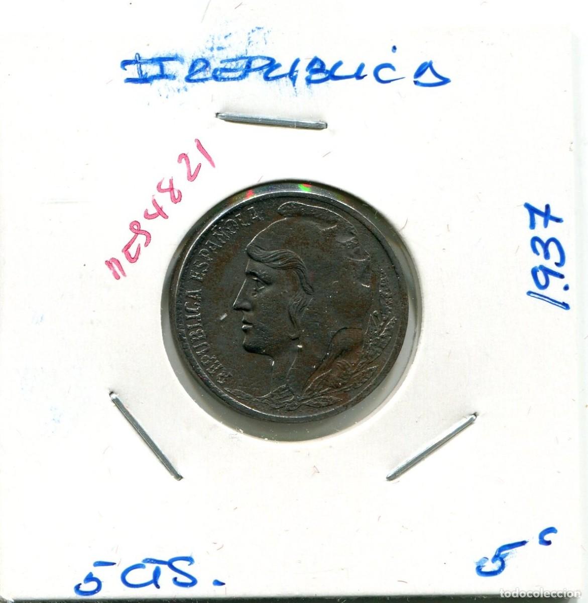 Monedas de Espa&ntilde;a: 5 CENTIMOS II REPUBLICA A&Ntilde;O 1937 ( MES4821 )