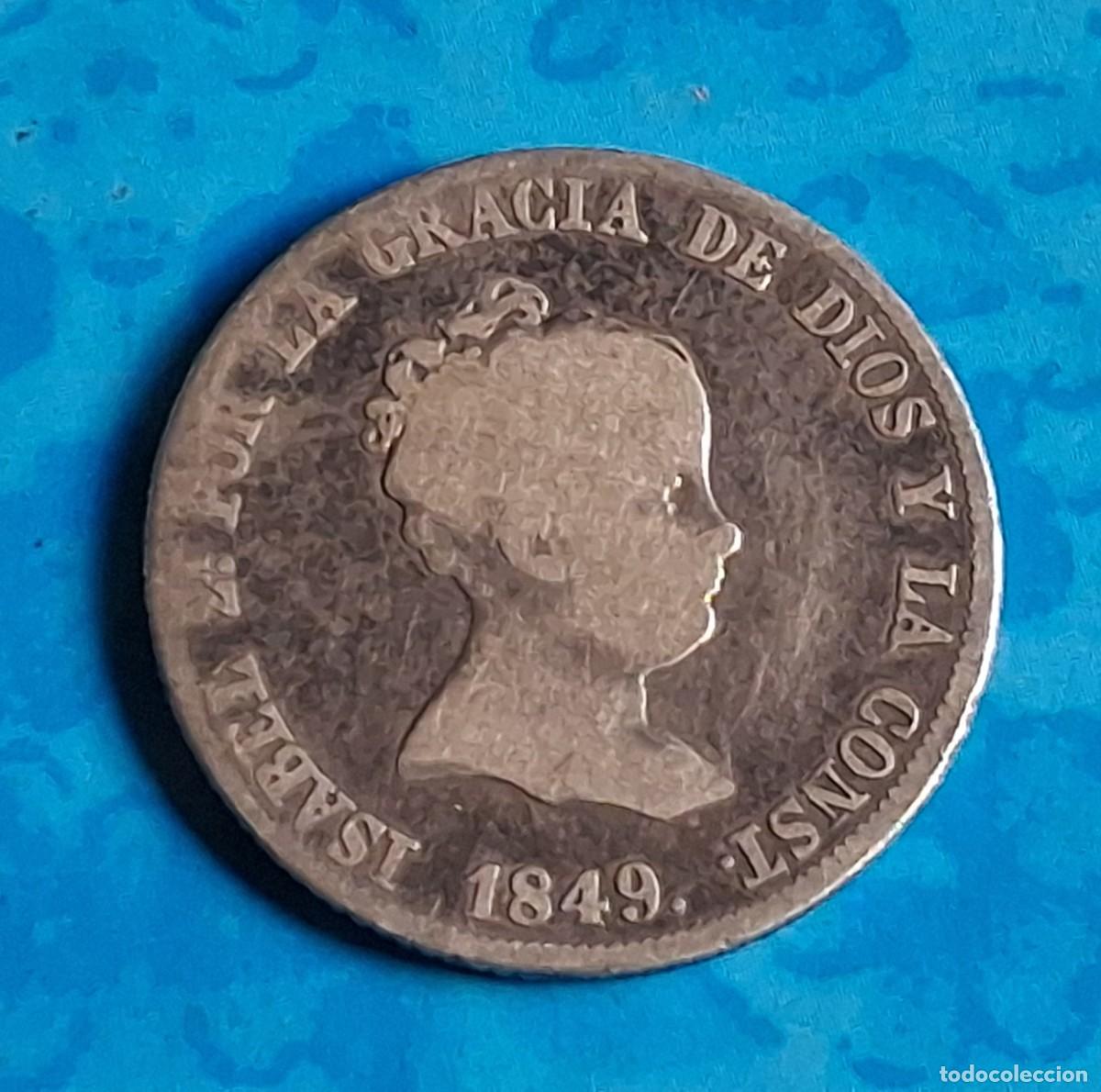 M&uuml;nzen von Spanien: Espa&ntilde;a Isabel II 4 Reales 1849 Plata Madrid