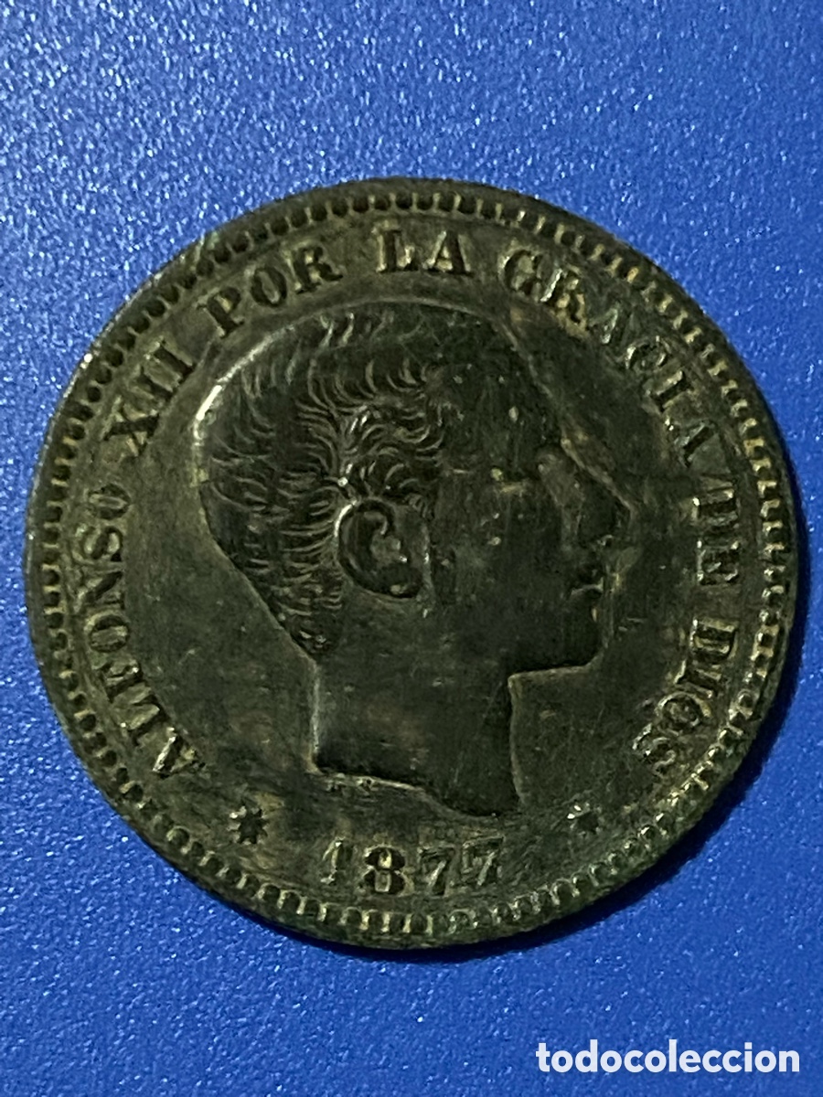 Monedas de Espa&ntilde;a: Alfonso XII 5 Centimos 1877