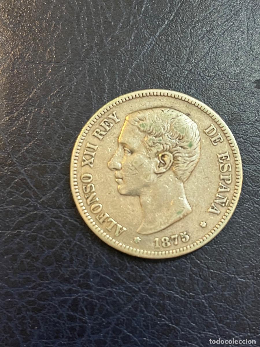 Monedas de Espa&ntilde;a: Espa&ntilde;a. 5 pesetas de plata. 1875. Alfonso XII.