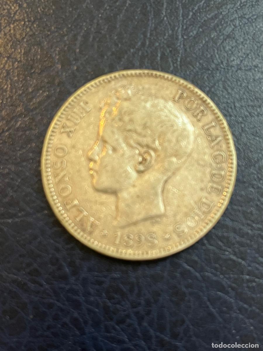 Monedas de Espa&ntilde;a: Espa&ntilde;a. 5 pesetas de plata. 1898. Alfonso XIII.