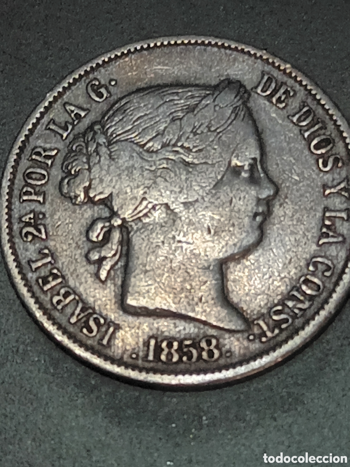 Monedas de Espa&ntilde;a: MONEDA 4 REALES DE PLATA ISABEL II A&Ntilde;O 1858