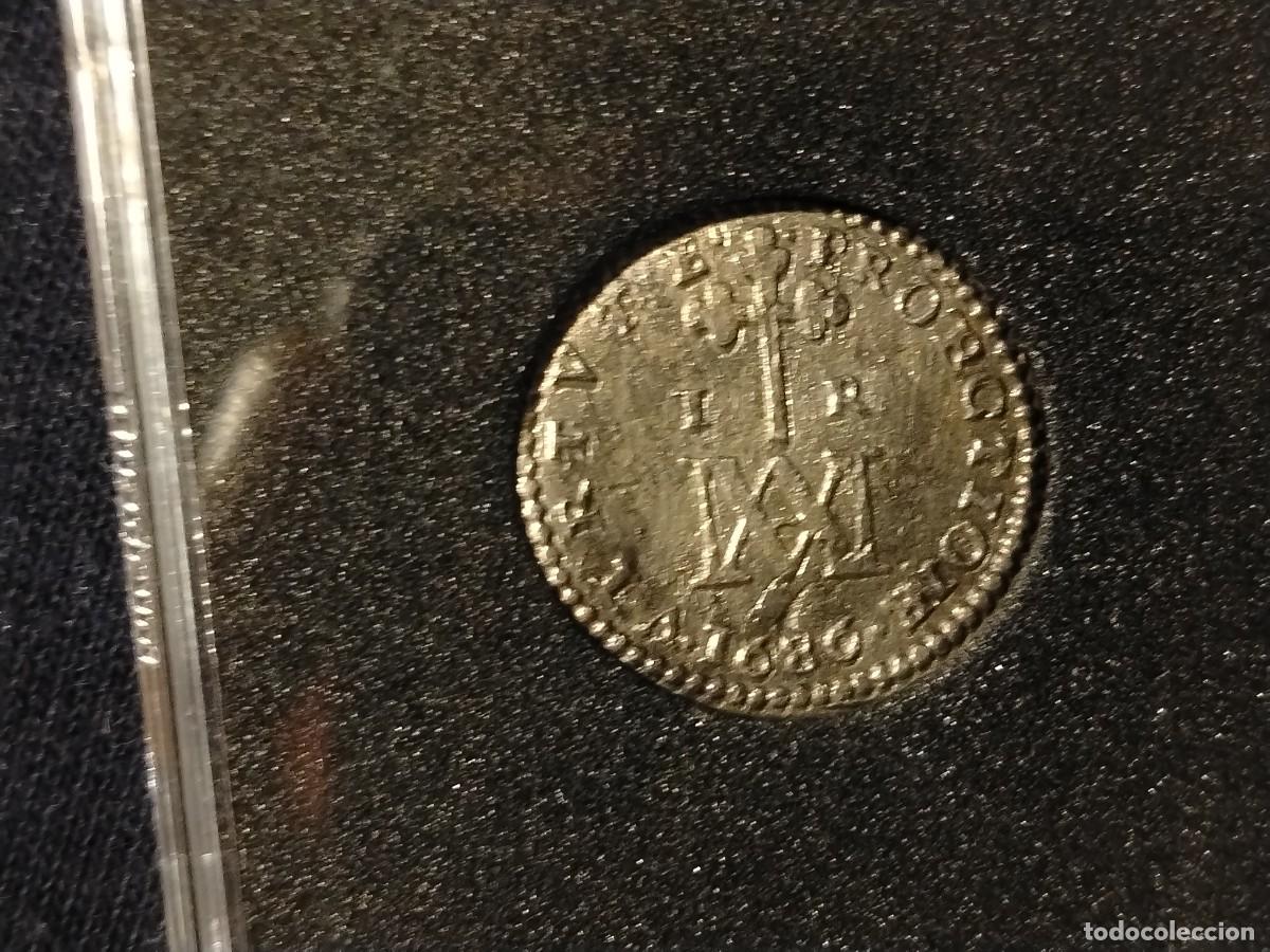 Monedas de Espa&ntilde;a: Rara!! Carlos II 1 real 1686 tipo Mar&iacute;a