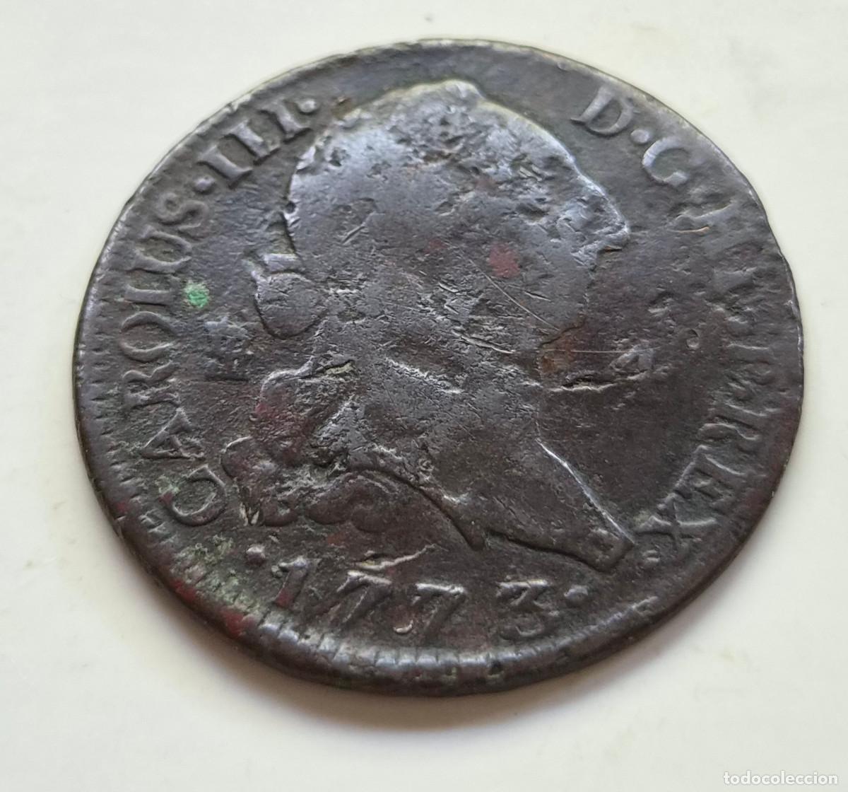 Monedas de Espa&ntilde;a: CARLOS III SEGOVIA 4 MARAVEDIS 1773
