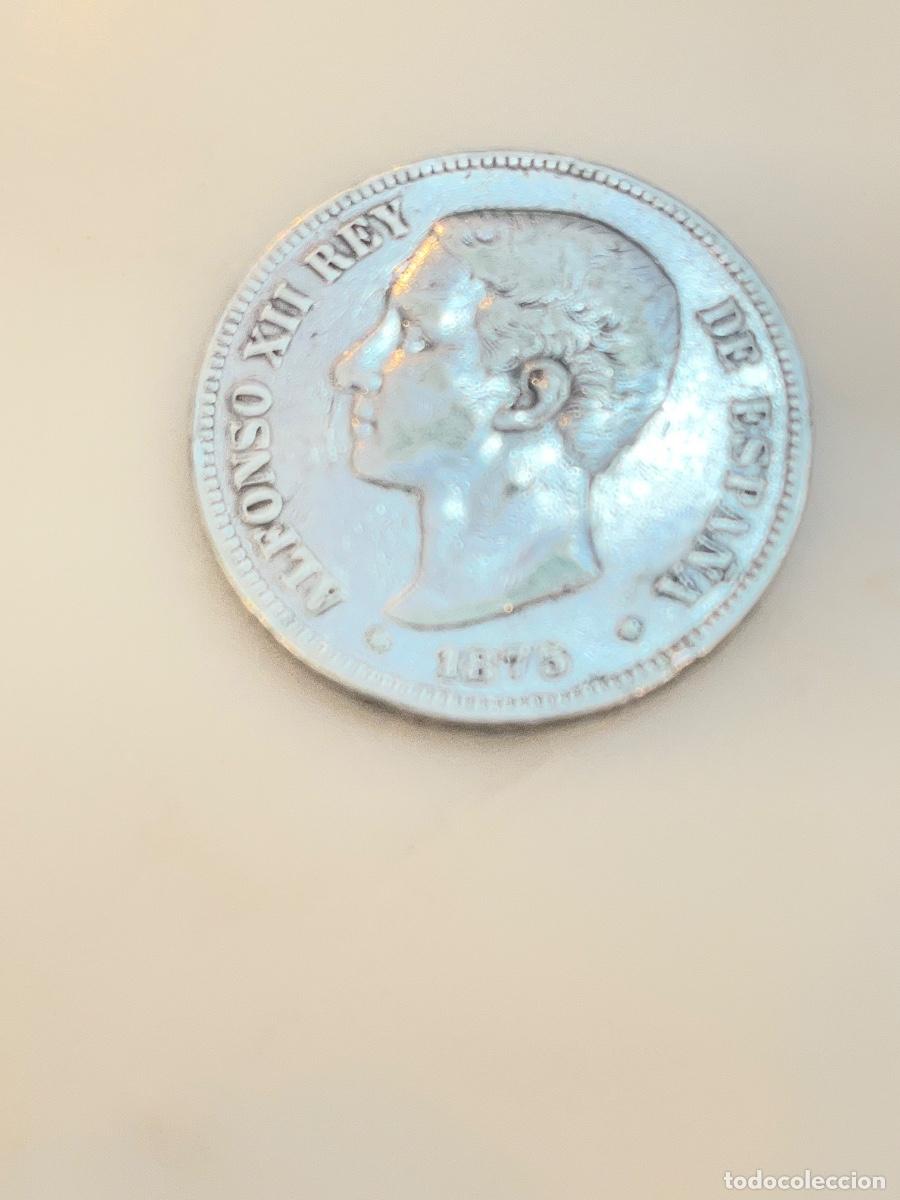 Monedas de Espa&ntilde;a: Espa&ntilde;a 5 pesetas de plata. 1875 Alfonso XII.
