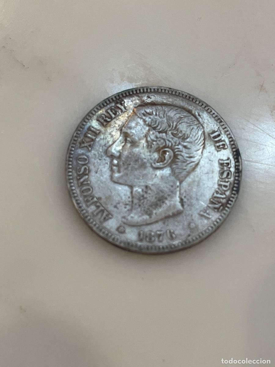 Monedas de Espa&ntilde;a: Espa&ntilde;a 5 pesetas de plata. 1876 Alfonso XII.