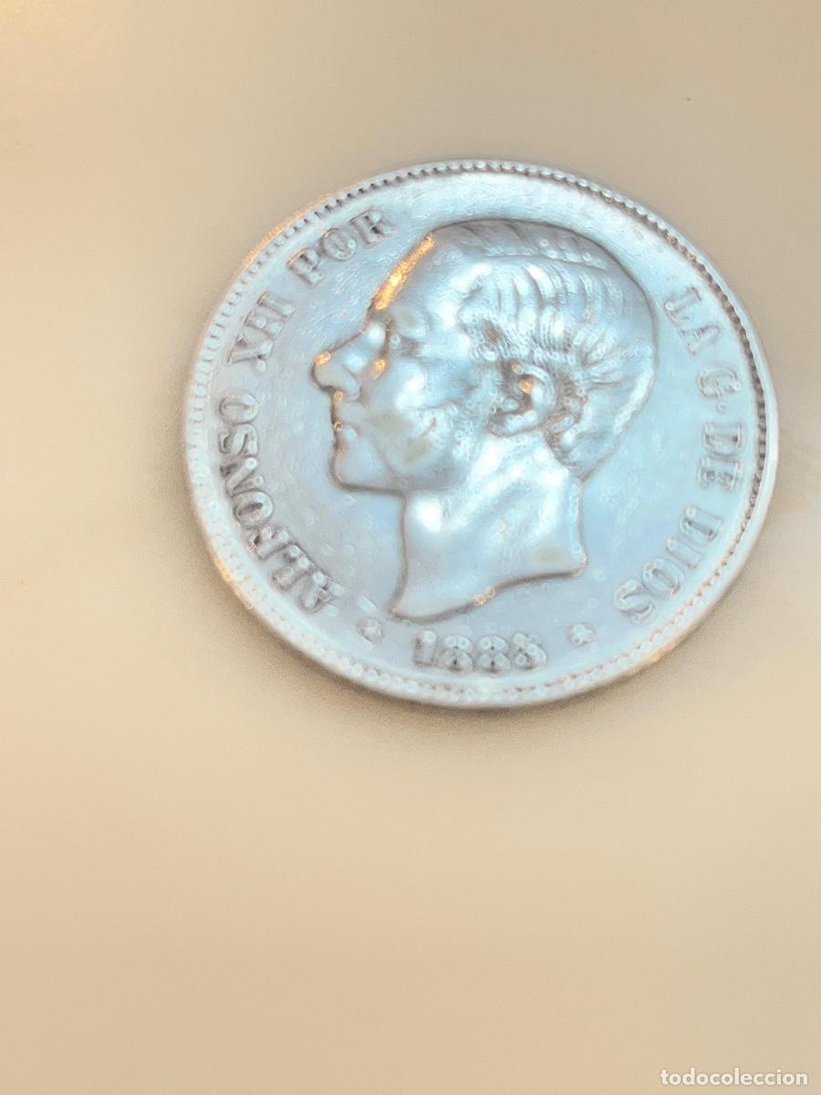 Monedas de Espa&ntilde;a: Espa&ntilde;a 5 pesetas de plata. 1885 Alfonso XII.