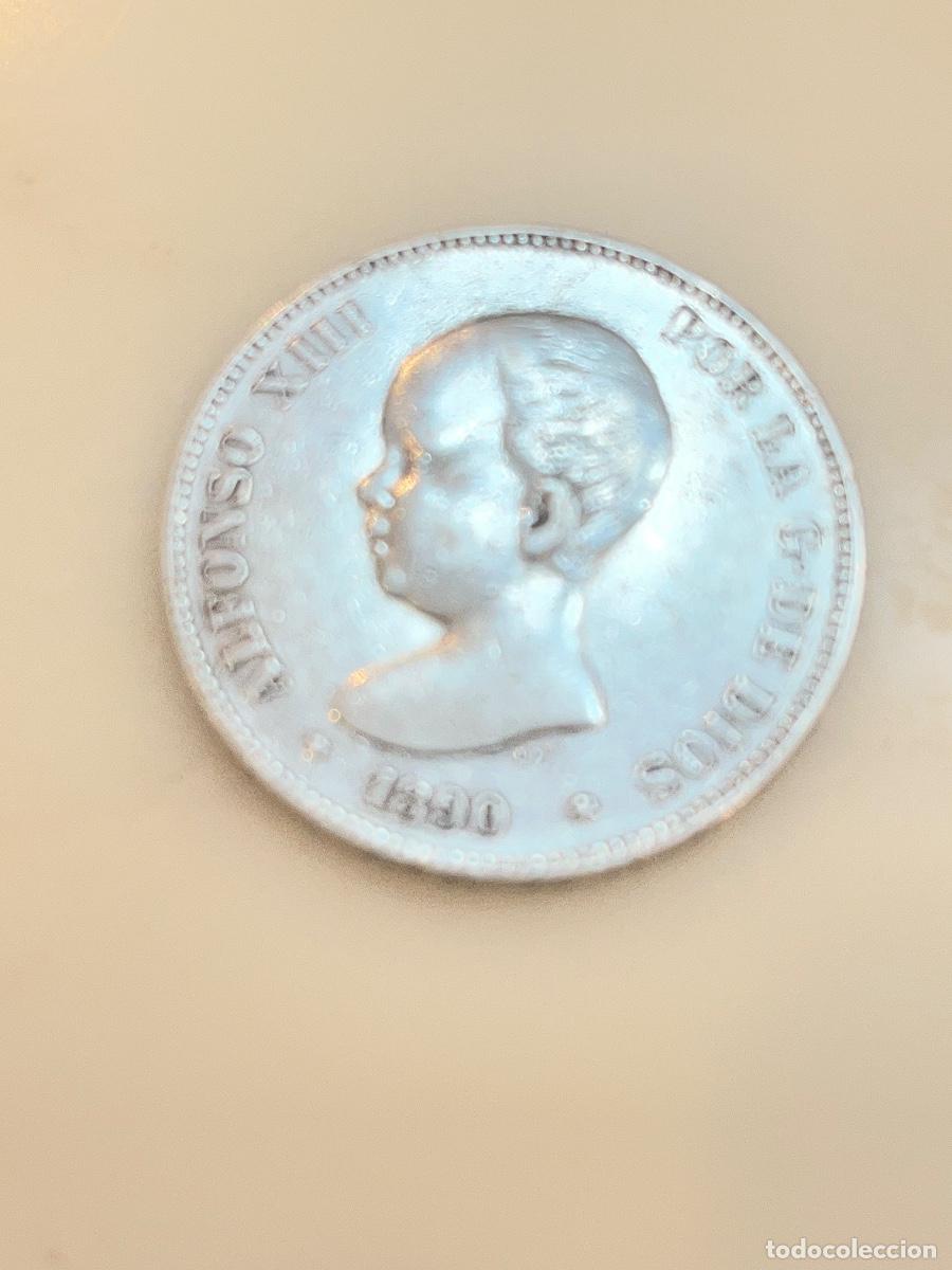 Monedas de Espa&ntilde;a: Espa&ntilde;a 5 pesetas de plata. 1890 Alfonso XIII.