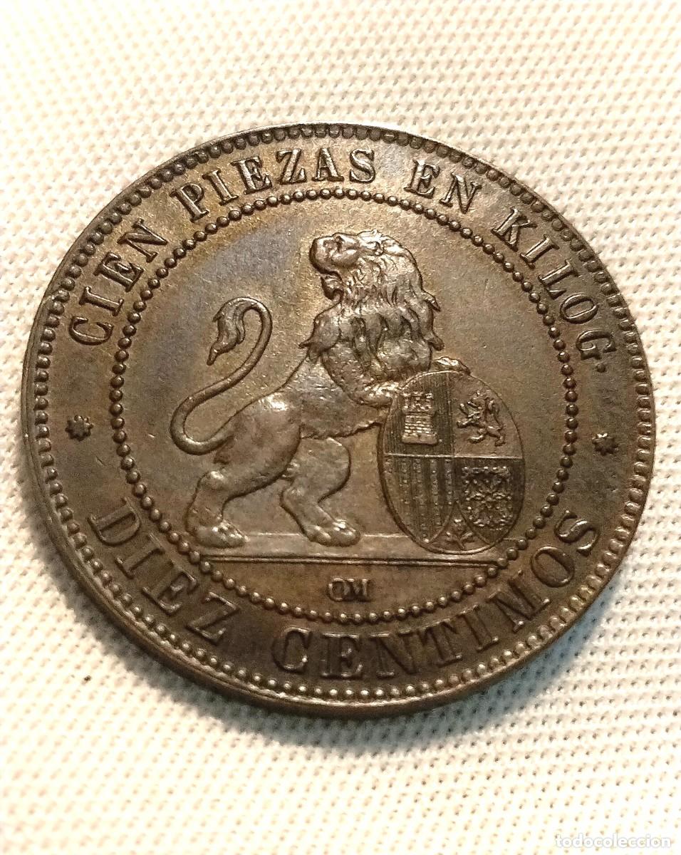 Monedas de Espa&ntilde;a: EBC++!! Gob.provisional 10 c&eacute;ntimos peseta 1870 - Foto 4