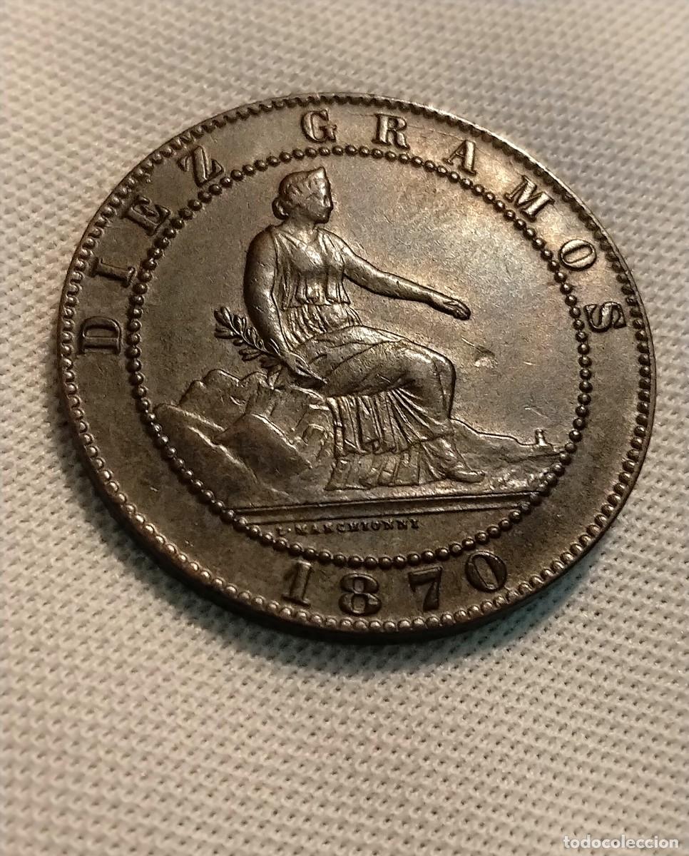 Monedas de Espa&ntilde;a: EBC++!! Gob.provisional 10 c&eacute;ntimos peseta 1870 - Foto 5
