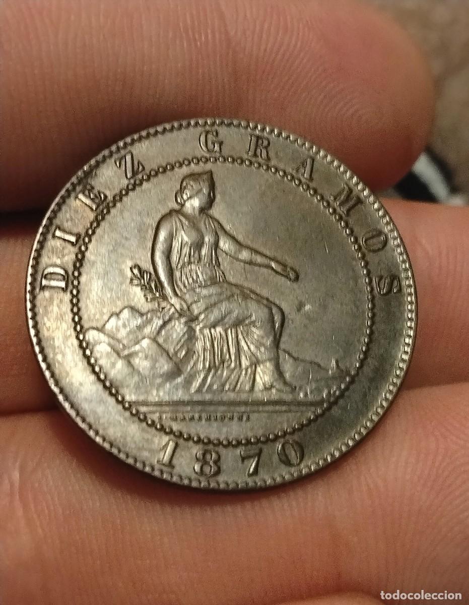 Monedas de Espa&ntilde;a: EBC++!! Gob.provisional 10 c&eacute;ntimos peseta 1870 - Foto 6