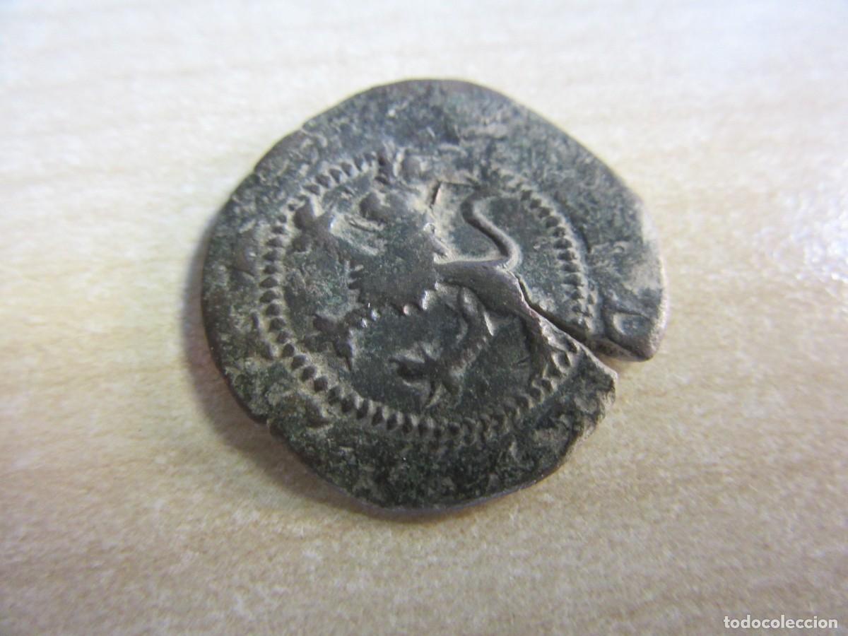 Monedas de Espa&ntilde;a: Escasa moneda de 2 cuartos de Felipe II 1556 -1598 Ceca Coru&ntilde;a