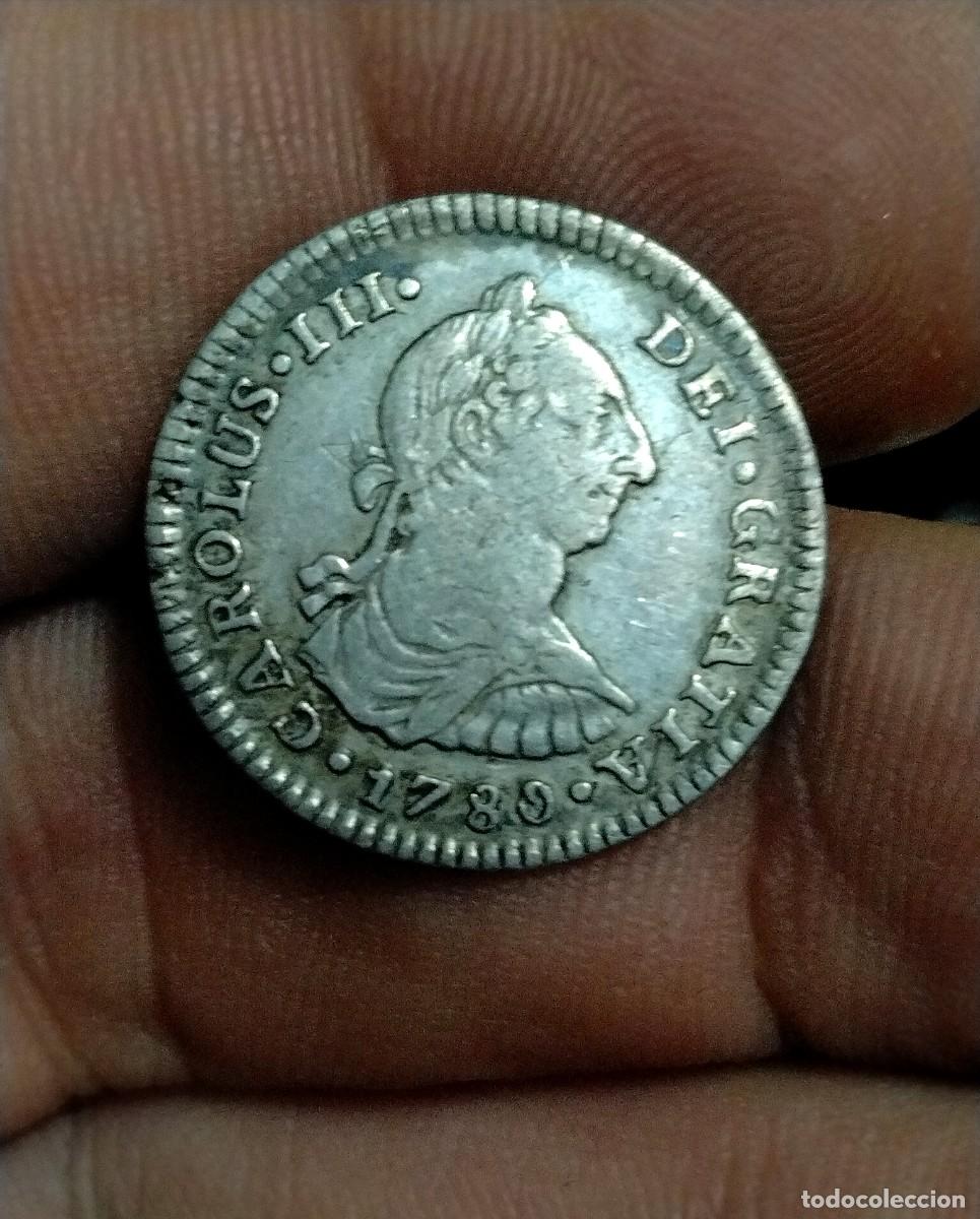 Monedas de Espa&ntilde;a: Variante Carlos III 1 real 1780 FM/FF plata