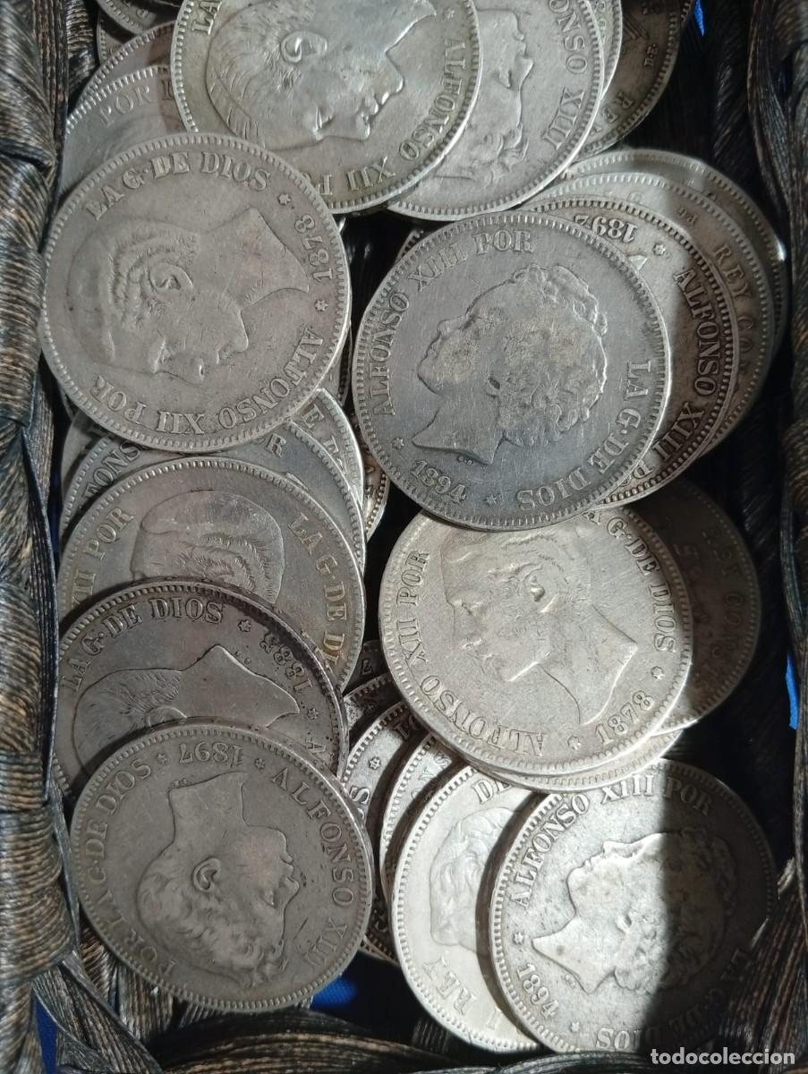 Monedas de Espa&ntilde;a: 40 monedas de plata 900. de 5 ptas Precio spot + 15%