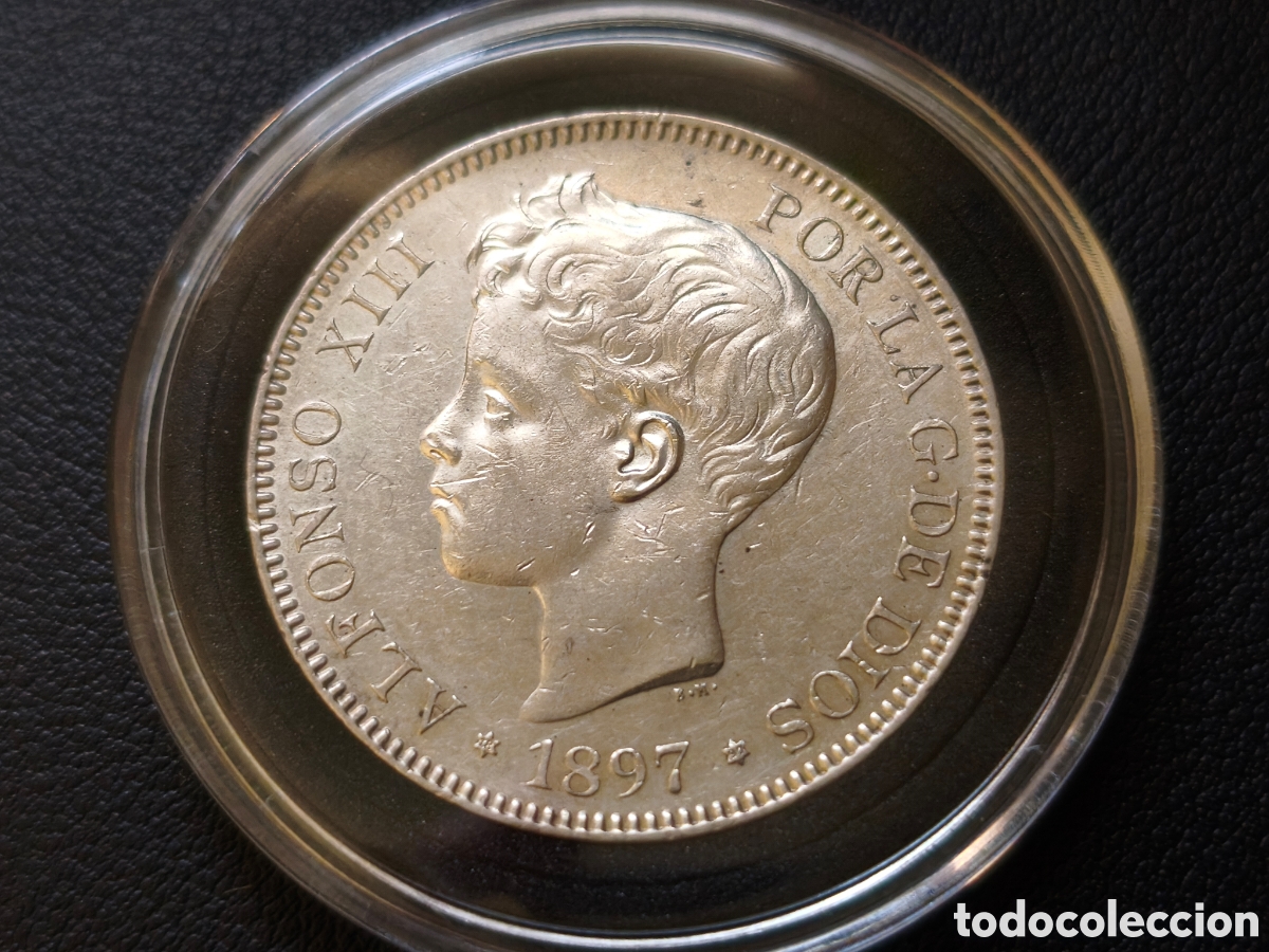 Monedas de Espa&ntilde;a: Moneda 5 Pesetas 1897 Alfonso XIII MBC