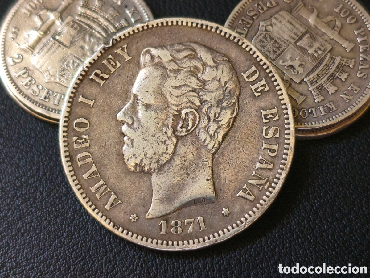 Monedas de Espa&ntilde;a: Moneda 5 Pesetas 1871 Amadeo I BC