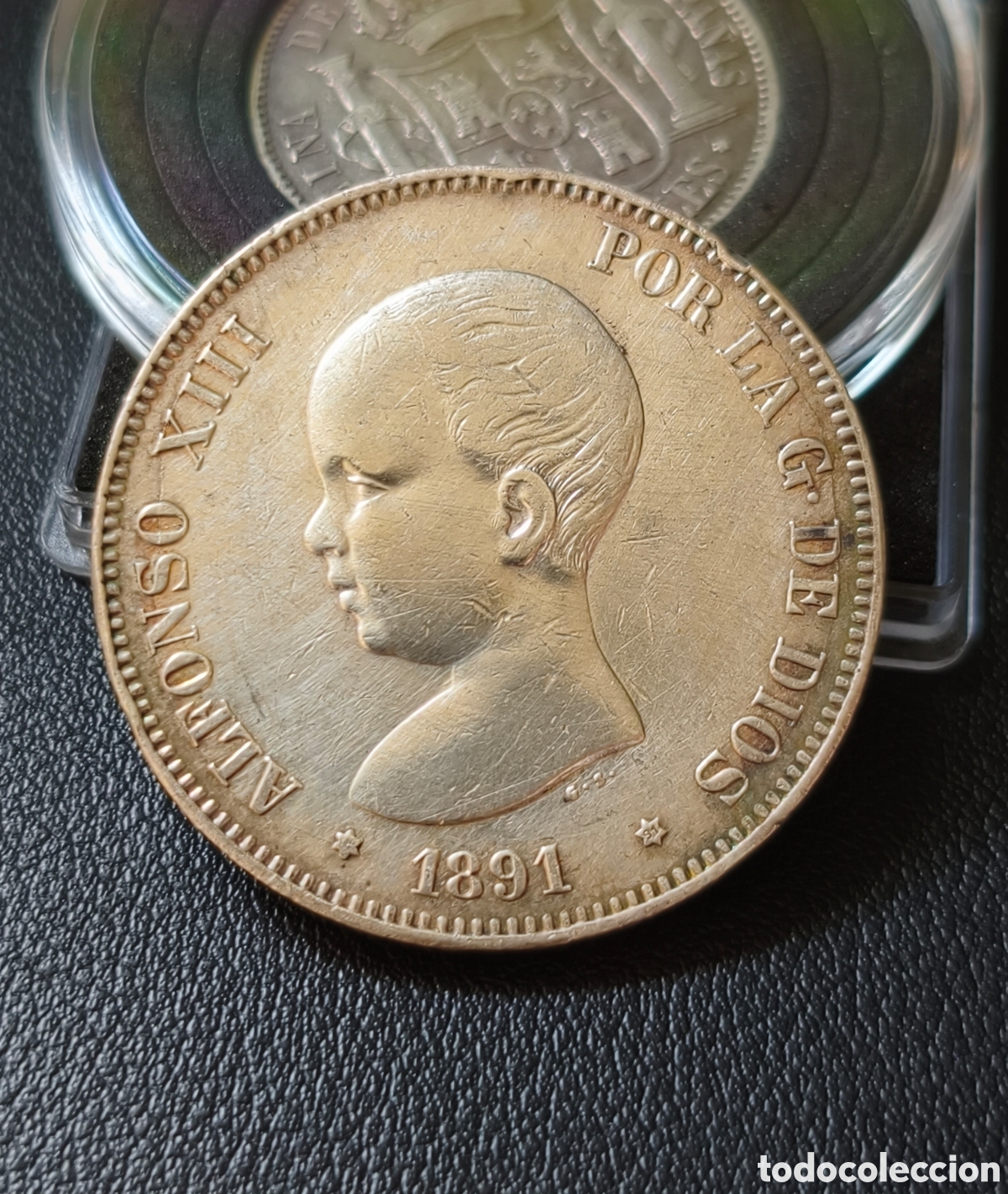 Monedas de Espa&ntilde;a: Espa&ntilde;a 5 Pesetas 1891 *18*91 PGM Alfonso XIII BC+