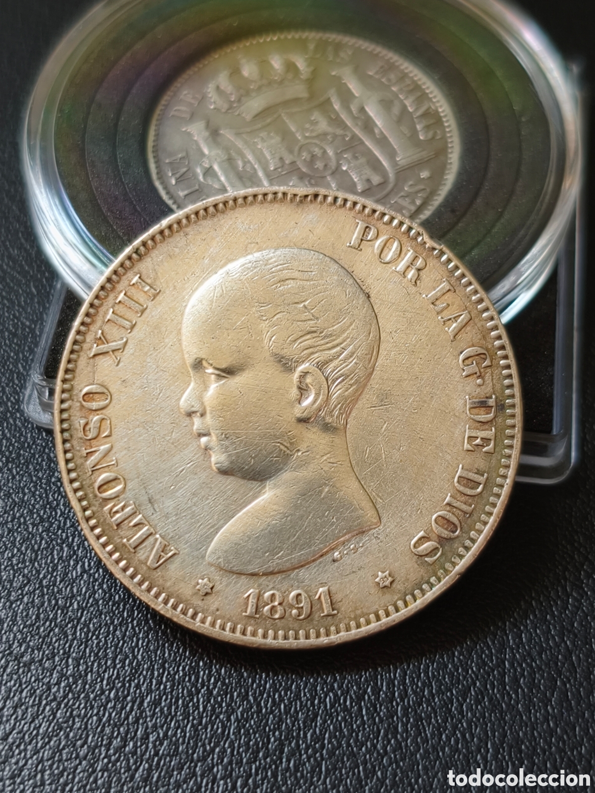 Monedas de Espa&ntilde;a: Espa&ntilde;a 5 Pesetas 1891 *18*91 PGM Alfonso XIII BC+