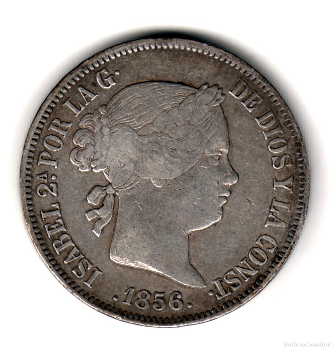 Monedas de Espa&ntilde;a: ESPA&Ntilde;A 20 reales plata 1856 Madrid Reina Isabel II