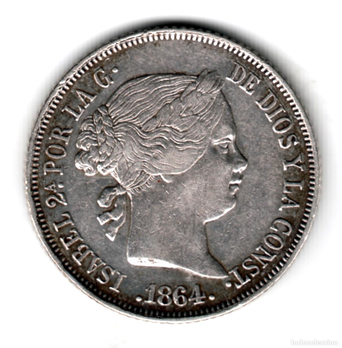 Monedas de Espa&ntilde;a: ESPA&Ntilde;A 4 reales plata 1864 Sevilla - Reina Isabel II